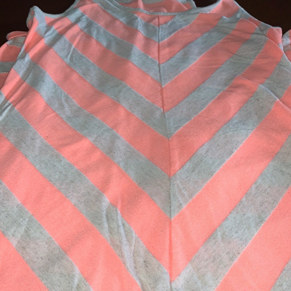 Orange striped dress size large 11 to 13
